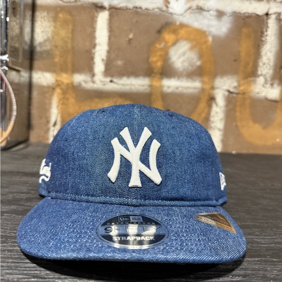 New Era Aime Leon Dore Low Profile Fitted Hat New York Yankees Denim Blue NWT